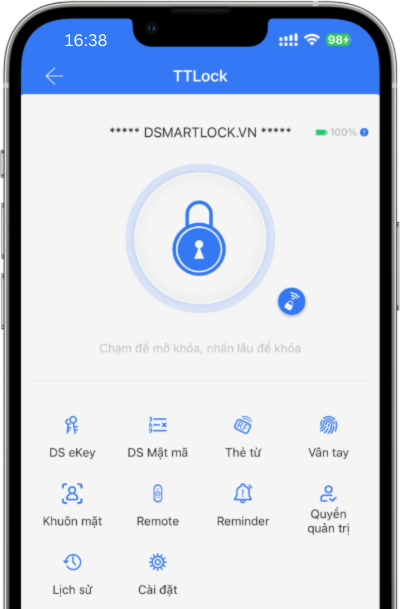 Trang chủ 318 Banner App Khóa điện tử vân tay TTLock DSmart Cung Cấp