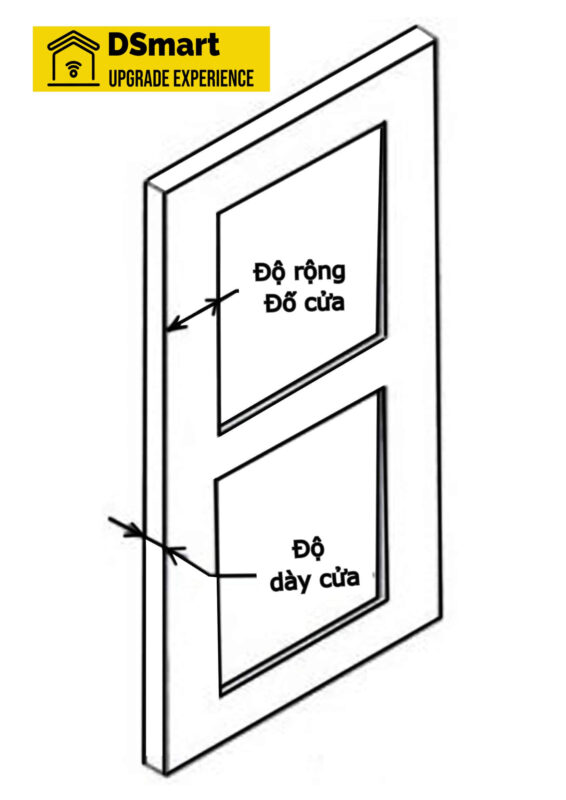 Hướng dẫn đo đố cửa lắp khóa điện tử vân tay 20 Hướng dẫn đo đố cửa độ dày cửa DSmartLock.vn