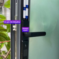 Khóa vân tay cửa nhôm Xingfa DSmart N38T Chống nước 6 Khóa vân tay cửa nhôm đố nhỏ DSmart N38T App TTlock màu đen