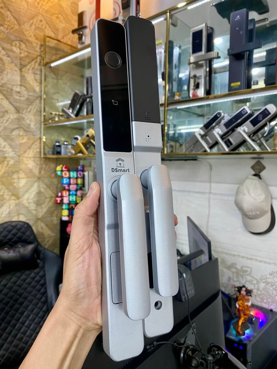 Khóa vân tay cửa nhôm đố nhỏ DSmart N38T App TTlock màu bạc sliver Khóa vân tay cửa nhôm đố nhỏ DSmart N38T App TTlock màu bạc sliver