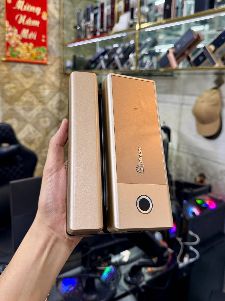 khóa kính điện tử màu gold khóa điện tử kính cường lực màu gold, thành phố hồ chí minh