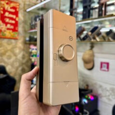 Khoá điện tử vân tay cửa kính DSmart K36T 7 khóa kính cường lực, kính văn phòng không khoan đục màu gold