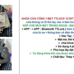 Khóa điện tử Cửa Cổng Laffer A18 núm xoay Vân Tay chống nước 100%