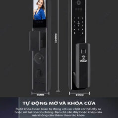 Khóa điện tử Face ID Nhận Dạng Khuôn Mặt DSmart PLA01T 4 Khóa điện tử vân tay Cửa Gỗ Thông Minh Khuôn Mặt FaceID Wifi DSmart PLA01T APP TTLock