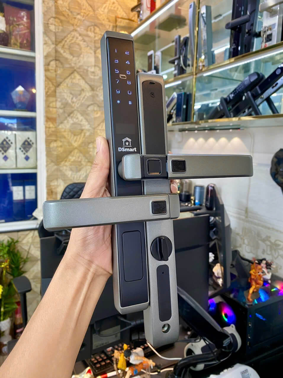 Khóa vân tay cửa nhôm Xingfa DSmart N37T Chống nước điện tử Khóa vân tay cửa nhôm Xingfa DSmart N37T Chống nước điện tử