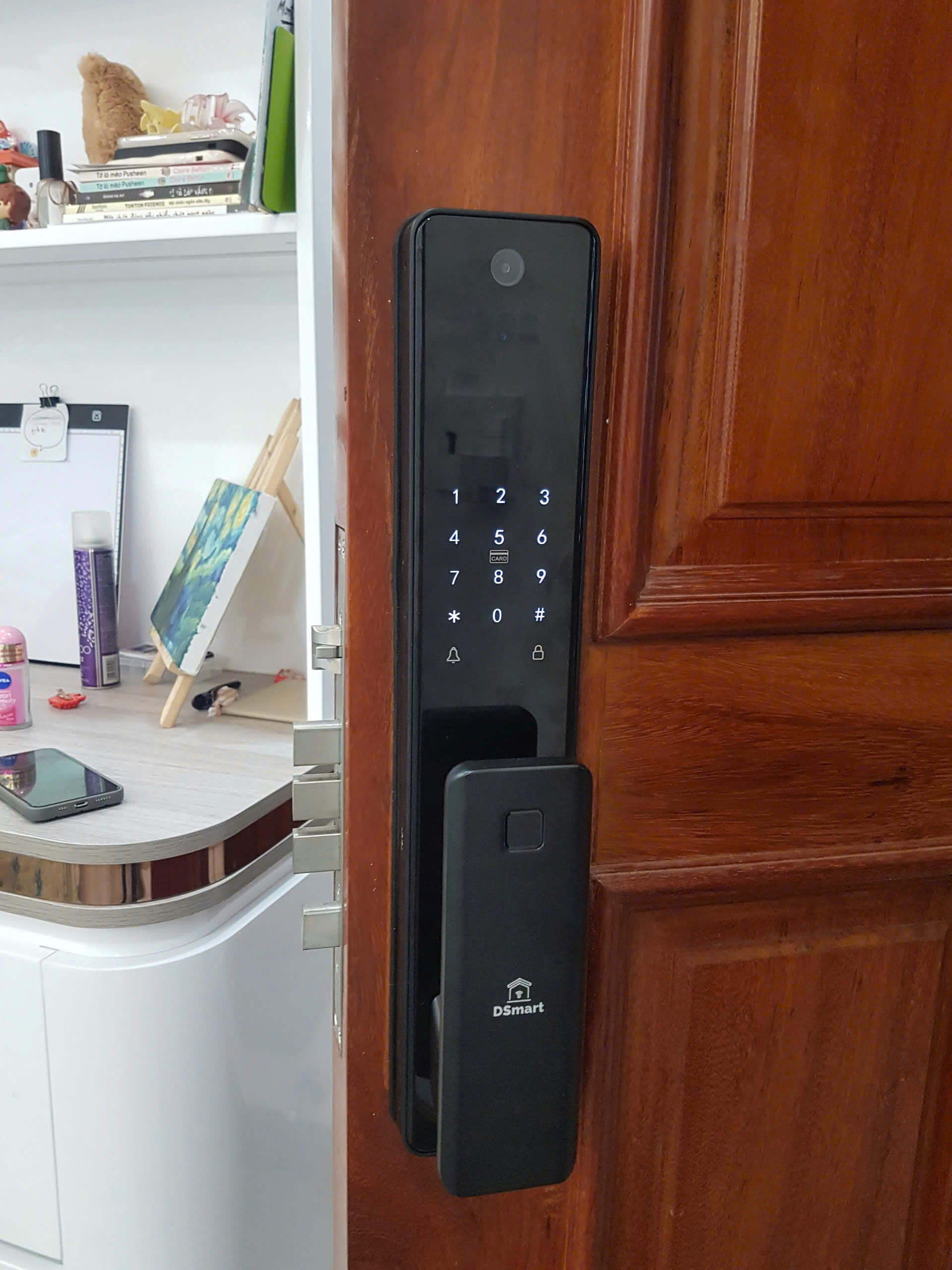 Khóa Cửa Gỗ Thông Minh Nhận Dạng Khuôn Mặt FaceID Wifi DSmart PLA01T TTLock Khóa Cửa Gỗ Thông Minh Nhận Dạng Khuôn Mặt FaceID Wifi DSmart PLA01T TTLock