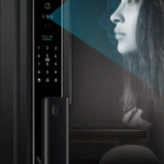 Khóa điện tử Face ID Nhận Dạng Khuôn Mặt DSmart PLA01T 10 Khóa điện tử cao cấp Cửa nhựa , nhôm FaceID DSmart PLA01T APP TTLock màu đen black