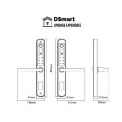 Khóa điện tử DSmart N35T-2C vân tay 2 chiều App TTLOCK 18 Khóa DSmart N35T-2C Inox 304 chống nước gắn được cho cửa mở ngoài trời