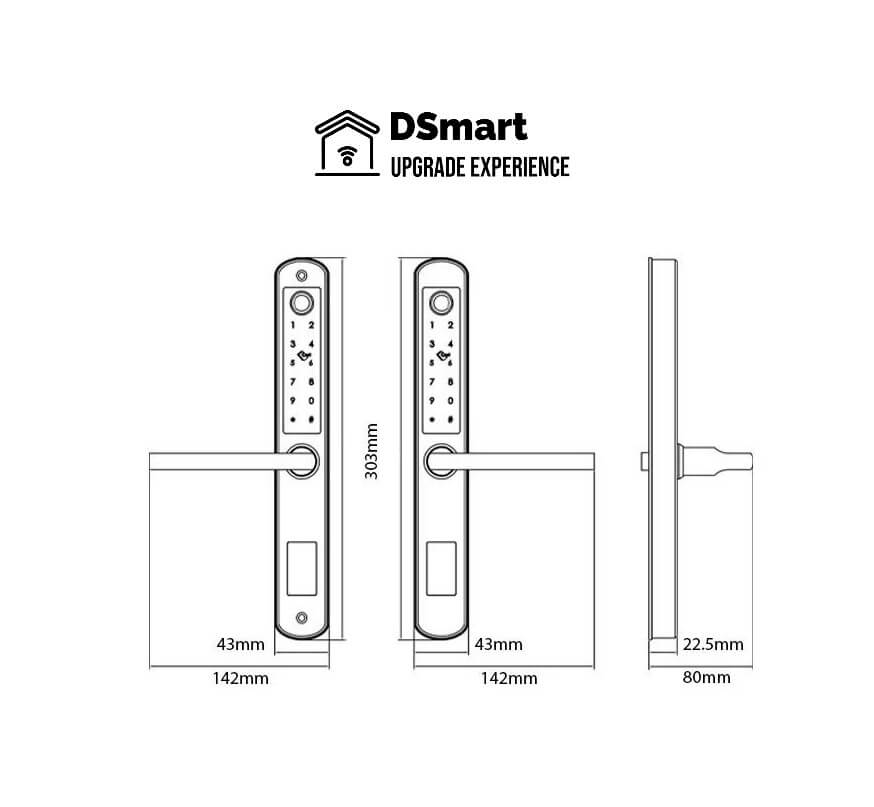 Khóa DSmart N35T-2C Inox 304 chống nước gắn được cho cửa mở ngoài trời Khóa DSmart N35T-2C Inox 304 chống nước gắn được cho cửa mở ngoài trời