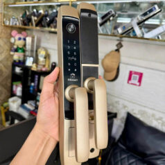 Khóa cửa thông minh DSmart N39T vàng gold full bộ cho cửa nhôm Xingfa ngoài trời