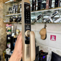 Khóa vân tay cửa nhôm Xingfa DSmart N39T màu vàng gold chống nước