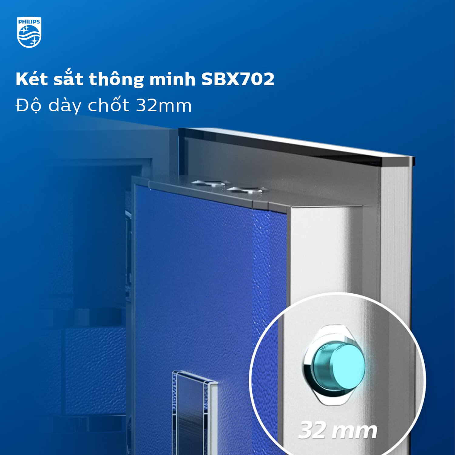 Két sắt vân tay mã số Philips SBX702 Két sắt vân tay mã số Philips SBX702