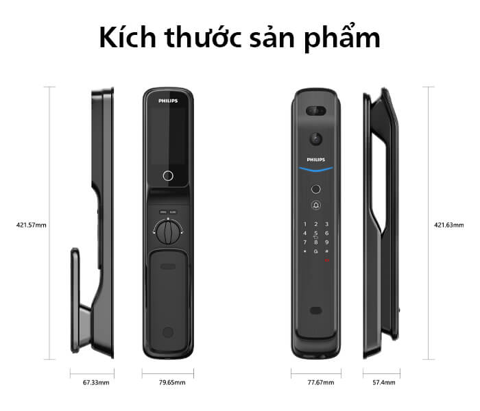 Khóa cửa thông minh Philips DDL709-7HWS Khóa cửa thông minh Philips DDL709-7HWS