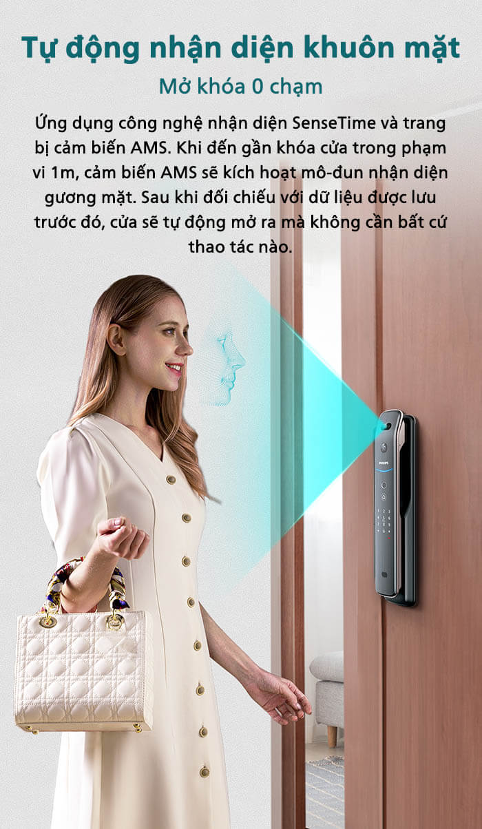 Khóa cửa thông minh Philips DDL709-7HWS Khóa cửa thông minh Philips DDL709-7HWS