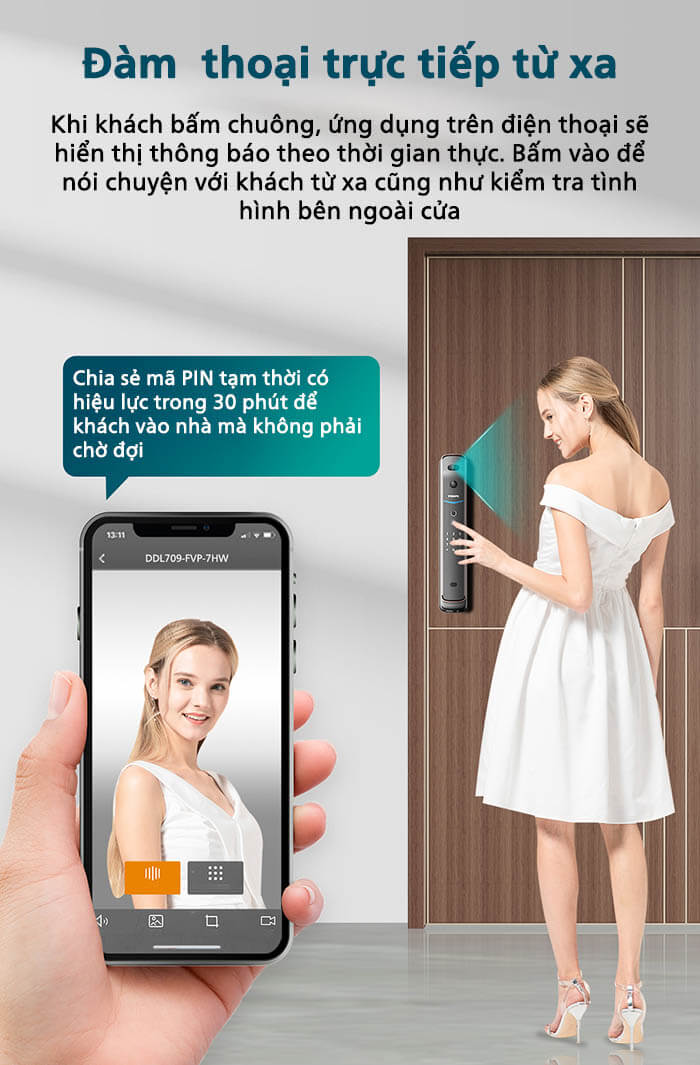 Khóa cửa thông minh Philips DDL709-7HWS Khóa cửa thông minh Philips DDL709-7HWS