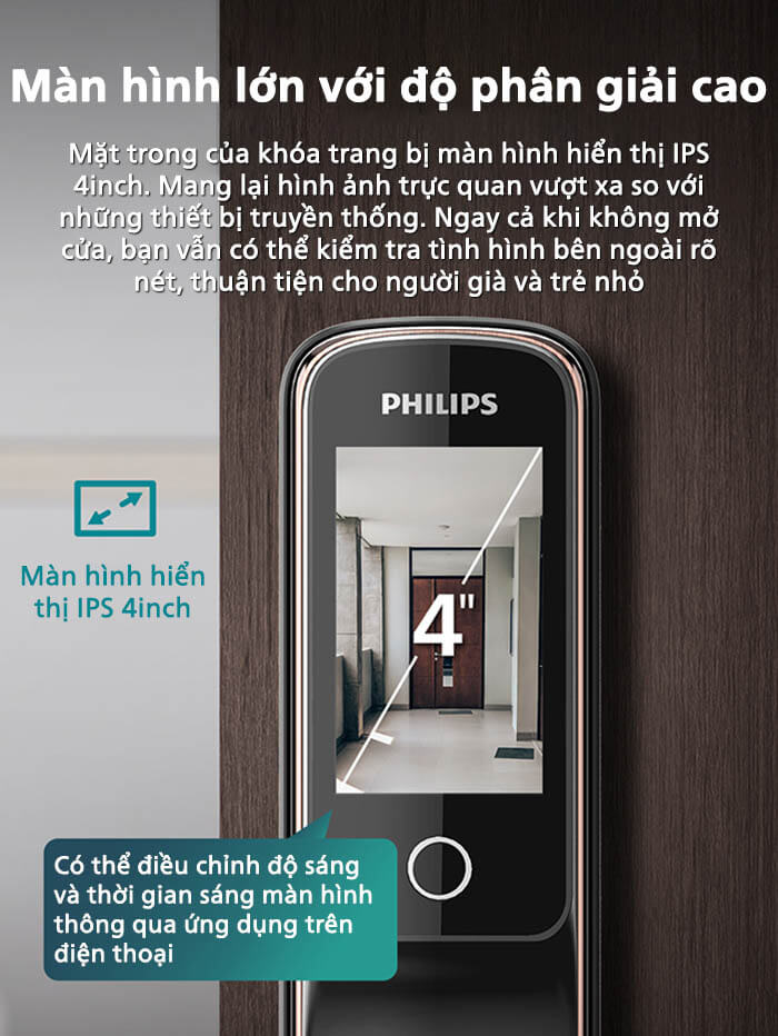Khóa cửa thông minh Philips DDL709-7HWS Khóa cửa thông minh Philips DDL709-7HWS