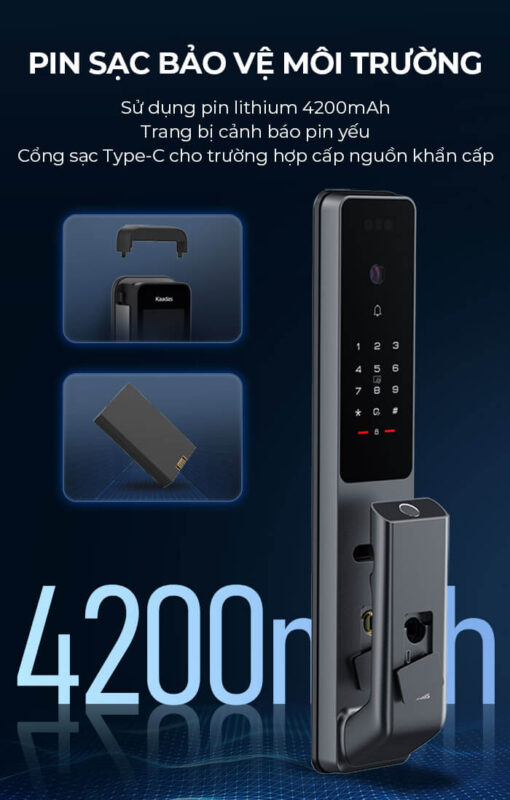 Top 5 Khóa Vân Tay Cửa Gỗ Tốt Nhất 2026 – Đáng Mua & Giá Tốt 37 Khóa Cửa Điện Tử Kaadas Q9-FVP