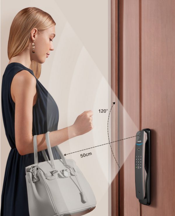 Khóa cửa vân tay có camera Philips DDL702-1HWS Khóa cửa vân tay có camera Philips DDL702-1HWS