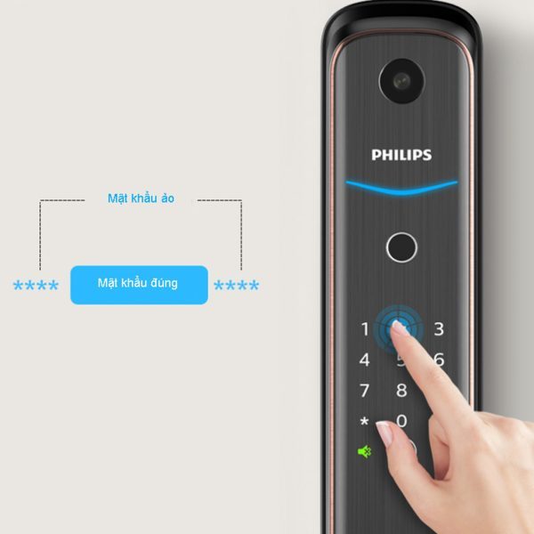 Khóa cửa vân tay có camera Philips DDL702-1HWS Khóa cửa vân tay có camera Philips DDL702-1HWS