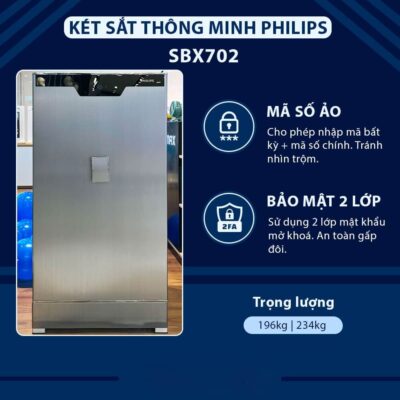 Giao & bàn giao két sắt Philips SBX702 cho khách hàng tại Long An – DSmartLock 5 Két sắt vân tay mã số Philips SBX702