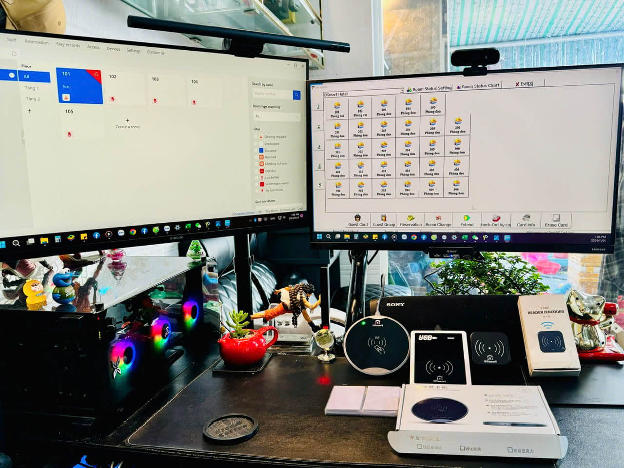 Đầu đọc Encoder giải mã hóa thẻ từ khóa khách sạn DSmart Đầu đọc Encoder giải mã hóa thẻ từ khóa khách sạn DSmart