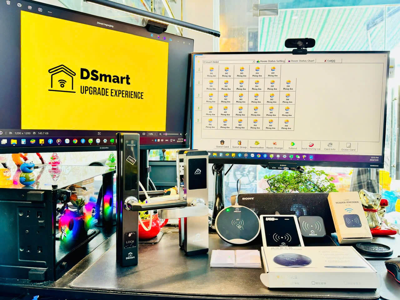 Đầu đọc Encoder giải mã hóa thẻ từ khóa khách sạn DSmart Đầu đọc Encoder giải mã hóa thẻ từ khóa khách sạn DSmart