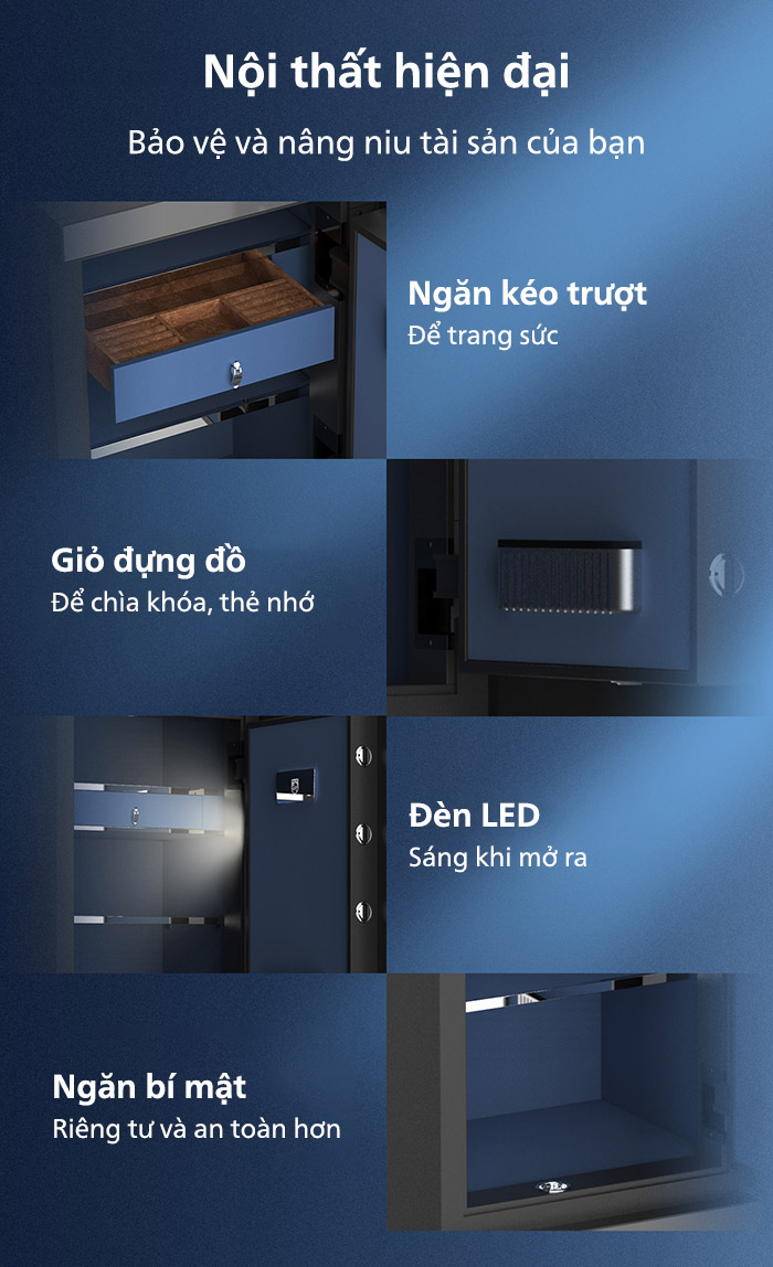 Nội Thất Két Sắt Philips SBX Có Đèn Bên Trong Nội Thất Két Sắt Philips SBX Có Đèn Bên Trong