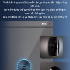 Két sắt Philips SBX602 chính hãng 8 Két Sắt Thông Minh Vân Tay Philips Tay Nắm Ẩn SBX602