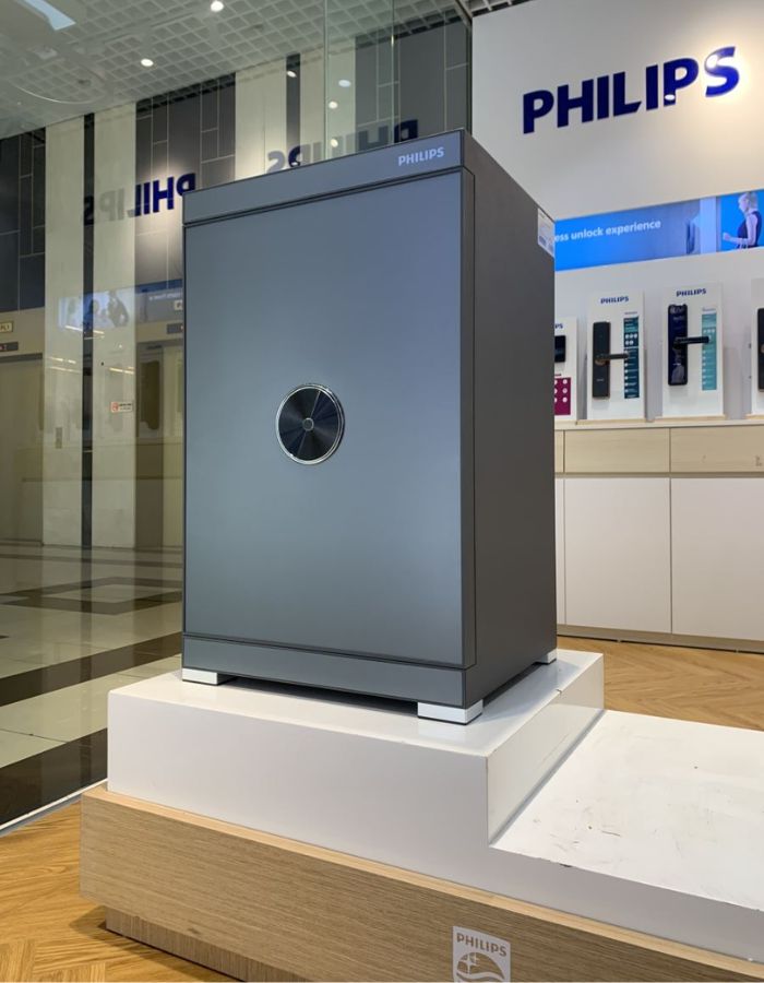 Két Sắt Philips Màu Xám Cổ Điển Sang Trọng Két Sắt Philips Màu Xám Cổ Điển Sang Trọng