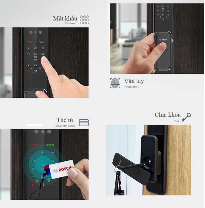 Khóa Điện Tử Vân Tay Thẻ Từ Nhiều Cách Mở Khóa Bosch Khóa Điện Tử Vân Tay Thẻ Từ Nhiều Cách Mở Khóa Bosch