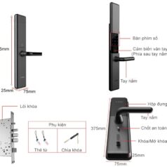 Khóa Cửa Vân Tay Nắp Trượt Bosch ID80 6 Thiết kế khóa Bosch ID80