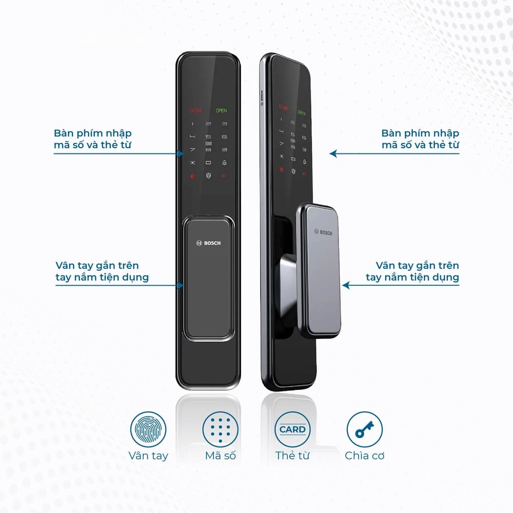 Khóa Bosch EL600 Vân Tay Thẻ Từ Bảo Hành Chính Hãng Khóa Bosch EL600 Vân Tay Thẻ Từ Bảo Hành Chính Hãng