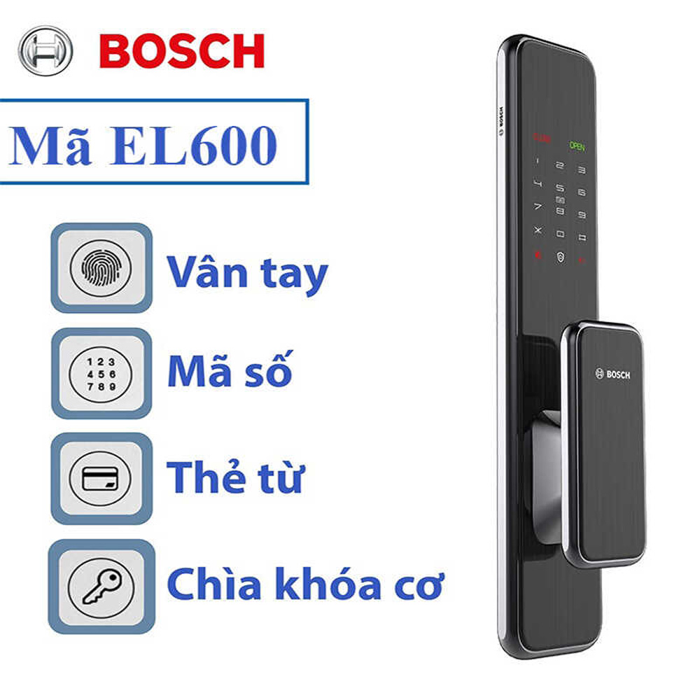 Khóa Điện Tử Vân Tay Push-Pull Bosch EL600 Khóa Điện Tử Vân Tay Push-Pull Bosch EL600