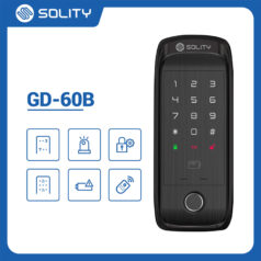 Trang chủ 317 Hình ảnh khóa điện tử cửa kính vân tay SOLITY GD-60B lắp đặt trên cửa kính cường lực, chính hãng Hàn Quốc.
