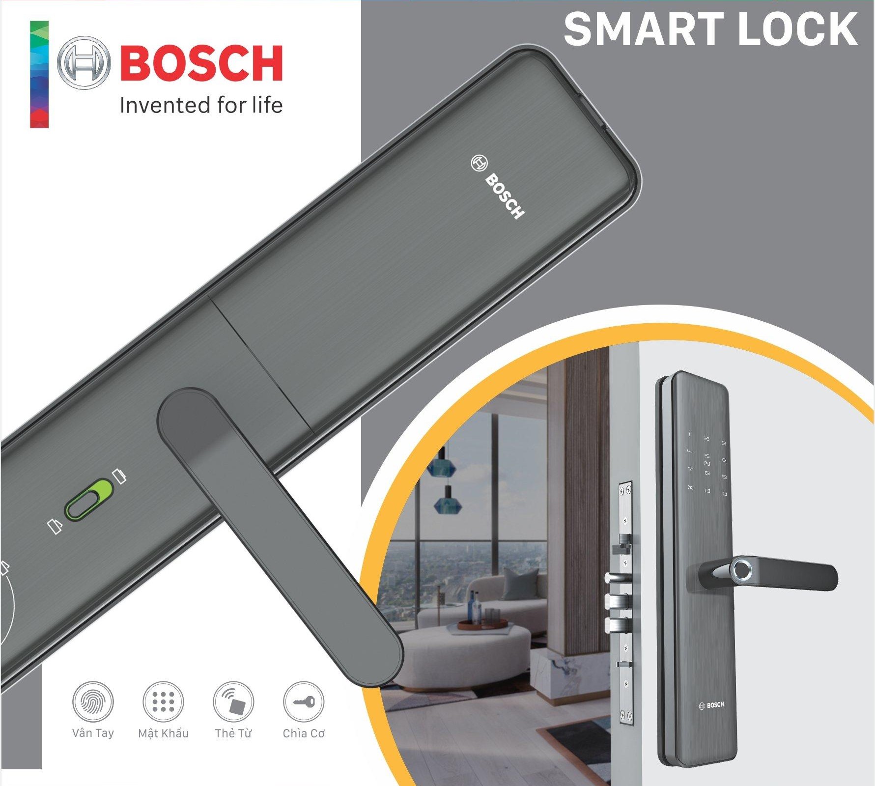 Khóa Hợp Kim Thông Minh Cao Cấp Bosch ID40P Khóa Hợp Kim Thông Minh Cao Cấp Bosch ID40P