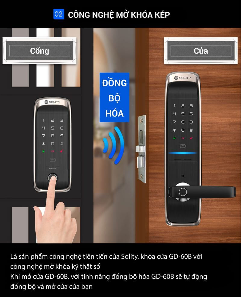 Khóa cửa kính điện tử SOLITY GD-60B – Lựa chọn an toàn và tiện lợi Thiết kế sang trọng, hiện đại của khóa cửa kính điện tử SOLITY GD-60B phù hợp cho văn phòng và cửa hàng.