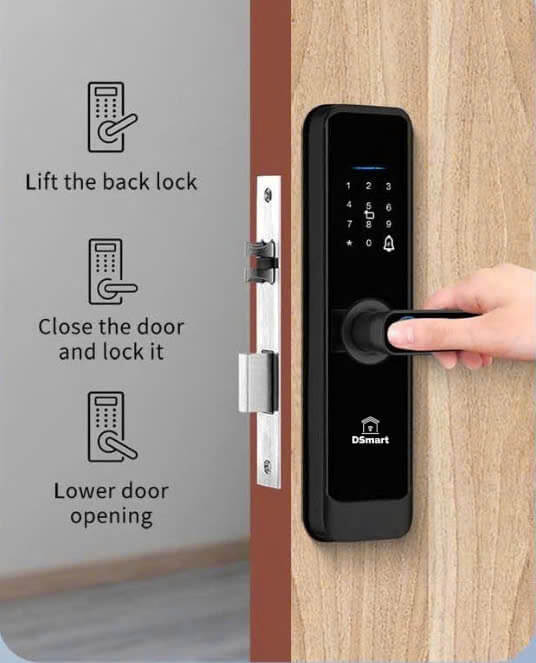 Khóa điện tử PN08T mở cửa bằng vân tay Khóa điện tử PN08T mở cửa bằng vân tay