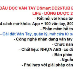 Đầu đọc vân tay DSmart DD26TUB Bluetooth 6 DSmart DD26TUB Bluetooth có vỏ nhựa ABS đổ keo chống nước, đạt chuẩn IP66, phù hợp lắp đặt ngoài trời.