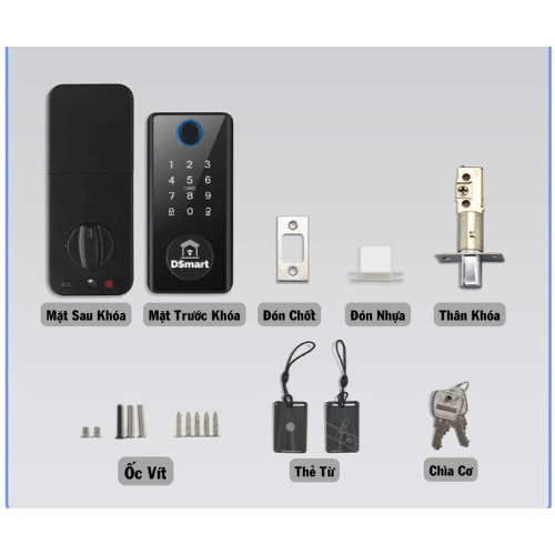 Khóa Thông Minh DSmart DB01T - An Ninh Tối Đa Cho Gia Đình Hình ảnh khóa thông minh DSmart DB01T với công nghệ vân tay và ứng dụng TTLock, đảm bảo an ninh tối đa cho gia đình