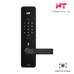 Hình ảnh thực tế lắp đặt khóa điện tử Hyundai HT HDL-5900SK trên cửa gỗ