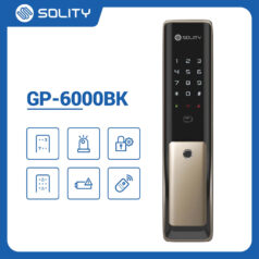 Hình ảnh khóa cửa điện tử Solity GP-6000BK thiết kế sang trọng, nhập khẩu từ Hàn Quốc.