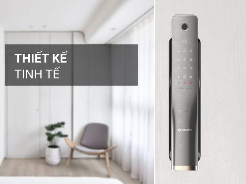 Mở khóa bằng vân tay trên Solity GP-4000BK Người dùng mở khóa Solity GP-4000BK bằng vân tay nhanh chóng và tiện lợi