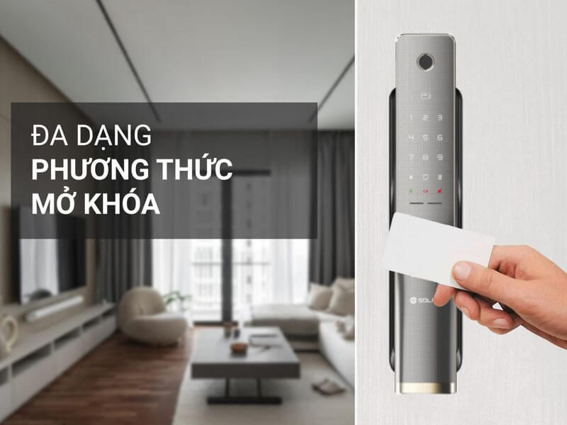 Thiết kế Pull-Push trên khóa Solity GP-4000BK Khóa cửa điện tử Solity GP-4000BK với thiết kế tay nắm Push-Pull dễ sử dụng.