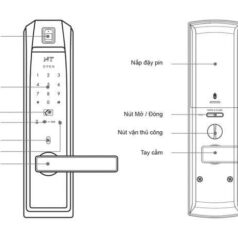 Kích thước mặt khoá ngoài Hyundai HT HDL-5290SK 318x63x80mm