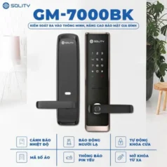 Khóa thông minh Solity GM-7000BK không chỉ tiện lợi mà còn giúp phát hiện cháy sớm.