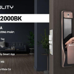 Khóa cửa điện tử vân tay Solity GSP-2000BK 13 Hình ảnh thực tế khóa cửa điện tử vân tay Solity GSP-2000BK với thiết kế hiện đại