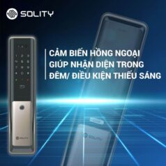 Khóa cửa điện tử khuôn mặt Solity GP-6000BAK 8 Khóa Solity GP-6000BAK với chế độ bảo mật cao, hỗ trợ nhận diện khuôn mặt, vân tay, mã số và thẻ từ.