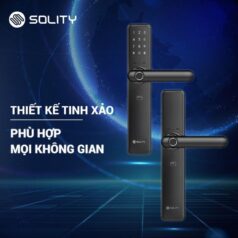 Khóa cửa điện tử vân tay Solity GM-1000BK 12 Khóa sẽ cảnh báo khi pin yếu, đảm bảo không bị khóa ngoài khi hết pin.