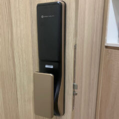 Khóa cửa điện tử khuôn mặt Solity GP-6000BAK 4 Thiết kế tinh tế của khóa Solity GP-6000BAK với lớp kính cường lực chống trầy xước.