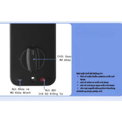 Khóa DSmart DB01T Deadbolt Lock 5 Hình ảnh khóa DSmart DB01T sử dụng 4 pin AA, tiết kiệm năng lượng và dễ thay thế.